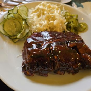 The Sweet Sap - Half rack baby back ribs with Chipotle BBQ sauce - New American Near Me - Flushing, New York The Sweet Sap - Half rack baby back ribs with Chipotle BBQ sauce - New American Near Me - Flushing, New York