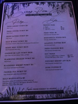 Menu photo 4 The Evangeline Swamp Room Los Angeles, CA Menu photo 4 The Evangeline Swamp Room Los Angeles, CA