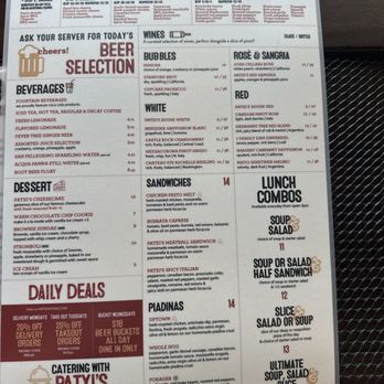 Patxi’s Pizza - Back of the menu, including desserts for dining in Oh - Pizza Near Me - Porter Ranch, California Patxi’s Pizza - Back of the menu, including desserts for dining in Oh - Pizza Near Me - Porter Ranch, California