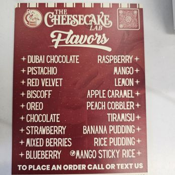 The Cheesecake Lab - Menu - Bakeries Near Me The Cheesecake Lab - Menu - Bakeries Near Me