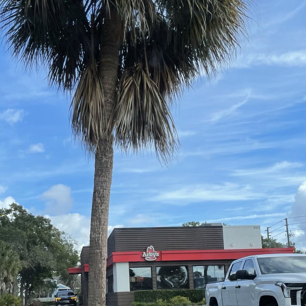 Front of Arby's. Front of Arby's.