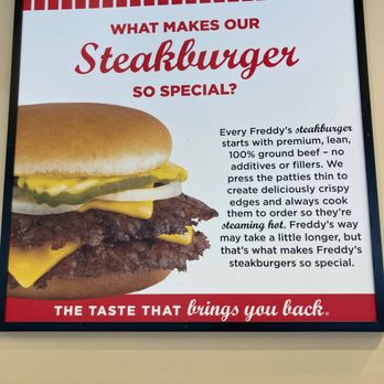 Freddy's Frozen Custard & Steakburgers - Big juicy burgers! - Ice Cream & Frozen Yogurt Near Me - Durango, Colorado Freddy's Frozen Custard & Steakburgers - Big juicy burgers! - Ice Cream & Frozen Yogurt Near Me - Durango, Colorado