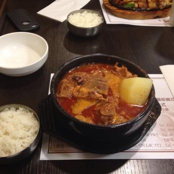 BIWON - Gamjatang served with a side of rice. - Korean Near Me - Toronto, Ontario