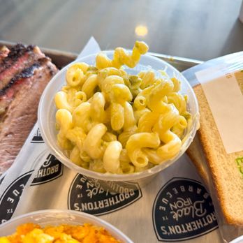 Brotherton's Black Iron Barbecue - Pint of green chile mac n' cheese ($9.50) - Barbeque Near Me - Pflugerville, Texas Brotherton's Black Iron Barbecue - Pint of green chile mac n' cheese ($9.50) - Barbeque Near Me - Pflugerville, Texas