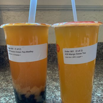 TeaTop - Mango Green Tea and Passion Green Tea Medley (#10 on their top 10) - Bubble Tea Near Me - Milpitas, California TeaTop - Mango Green Tea and Passion Green Tea Medley (#10 on their top 10) - Bubble Tea Near Me - Milpitas, California