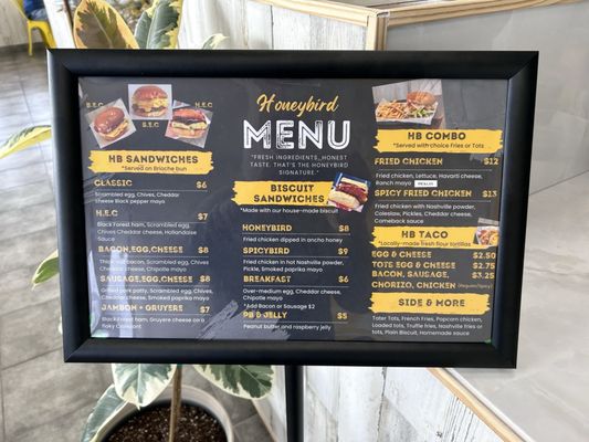 Menu photo 1 HoneyBird Allen, TX
