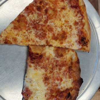 Leonardo's Pizza - One Sicilian slice and one cheese slice. - Pizza Near Me - Norwalk, Connecticut