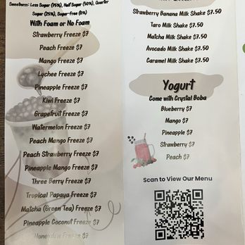 Megumi - Boba menu - Sushi Bars Near Me - Greensburg, Indiana