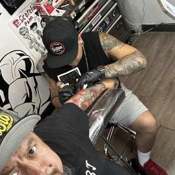 Old English Tattoo Studio - Omar's at work - Tattoo Near Me - Chatsworth, California Old English Tattoo Studio - Omar's at work - Tattoo Near Me - Chatsworth, California