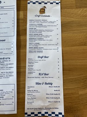 Menu photo 6 Rye's and Grind Oceanside, CA