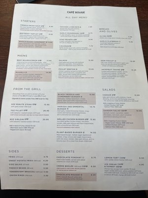 Menu photo 1 Cafe Rouge Windsor, WNM