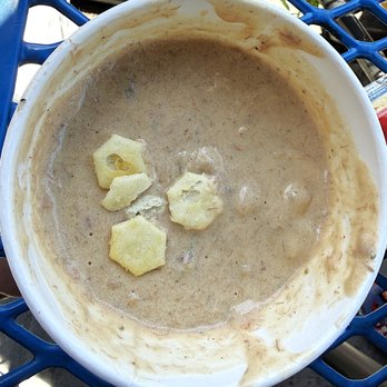 Emerald City Fish & Chips - Partially consumed clam chowder - Fish & Chips Near Me - Seattle, Washington