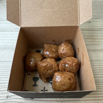 Holey Grail Donuts - Original Sin Glazed Holes - Not worth $7 for 5. Holes look big in the picture but actually the size of a quarter. Mediocre too. - Donuts Near Me - Honolulu, Hawaii Holey Grail Donuts - Original Sin Glazed Holes - Not worth $7 for 5. Holes look big in the picture but actually the size of a quarter. Mediocre too. - Donuts Near Me - Honolulu, Hawaii
