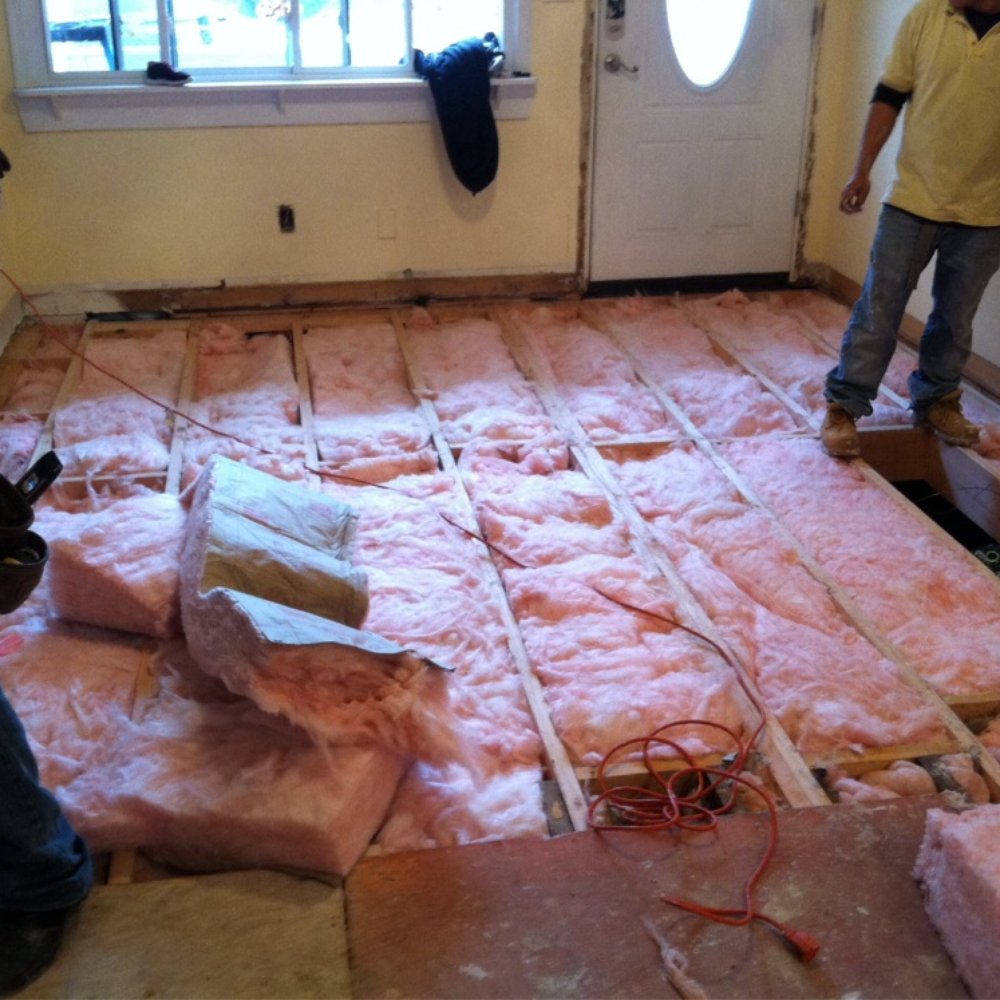 Aaction Home Repairs - Putting new installation in the floor - General Contractors Near Me - Millersville, Maryland