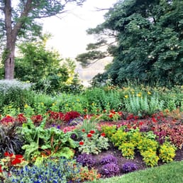 View of one of the gardens, lake in background