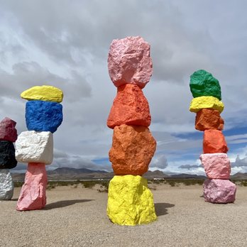 Seven Magic Mountains - Closeups of rocks - Public Art Near Me - Las Vegas, Nevada