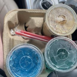 Sugar free Ocean Breeze Energy, Sparkling water with ocean breeze syrup, and a decaf iced latte with vanilla. Sugar free Ocean Breeze Energy, Sparkling water with ocean breeze syrup, and a decaf iced latte with vanilla.