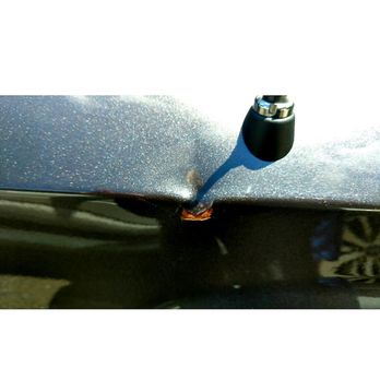Enterprise Rent-A-Car - Photo 1 of 3: Apparently one can cause an old, dark orange rusted dent in the hood after 48 hours! - Car Rental Near Me - Wesley Chapel, Florida