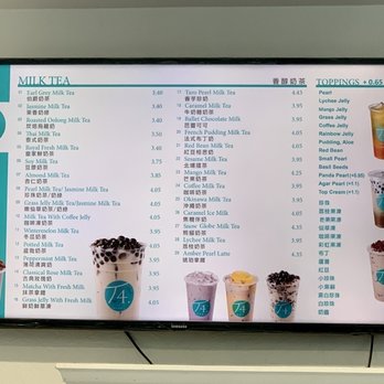 T4 - Recent prices as of 6/23/21 - Bubble Tea Near Me - Millbrae, California