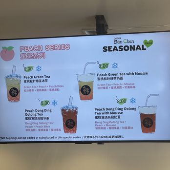 Chicha San Chen - Menu 4/21 - Bubble Tea Near Me - Alhambra, California