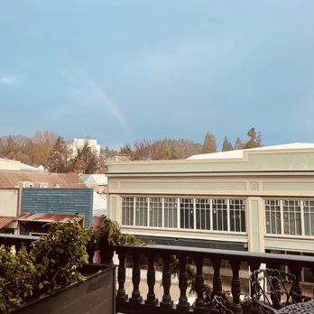 National Exchange Hotel - Bedroom view from queens suite on second floor- I woke to a beautiful rainbow - Hotels Near Me - Nevada City, California National Exchange Hotel - Bedroom view from queens suite on second floor- I woke to a beautiful rainbow - Hotels Near Me - Nevada City, California
