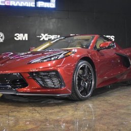 C8 Corvette Front and side paint protection film.