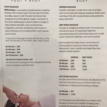 Cloud 9 Foot Spa - Pricing - Massage Near Me - San Jose, California