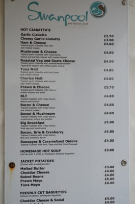 Menu photo 3 Swanpool Beach Cafe Falmouth, CON Menu photo 3 Swanpool Beach Cafe Falmouth, CON
