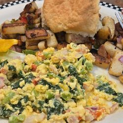 Veggie scramble. Looks wet.