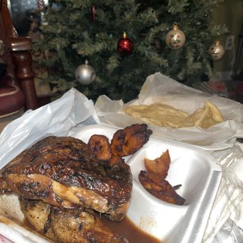 Dhans kitchen - Jerk Chicken Bus-Up Shut and Plantains - Caribbean Near Me - Fayetteville, North Carolina