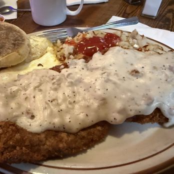 BlondZee's Guest House - Chicken fried steak, hash browns, eggs and English muffins - American Near Me - Salem, Oregon