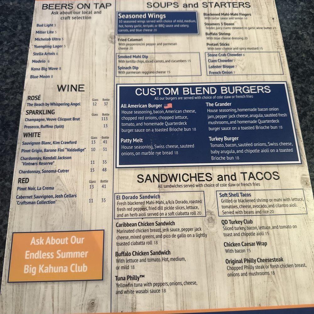 Quarterdeck Restaurants - Menu - American Near Me - Plantation, Florida Quarterdeck Restaurants - Menu - American Near Me - Plantation, Florida