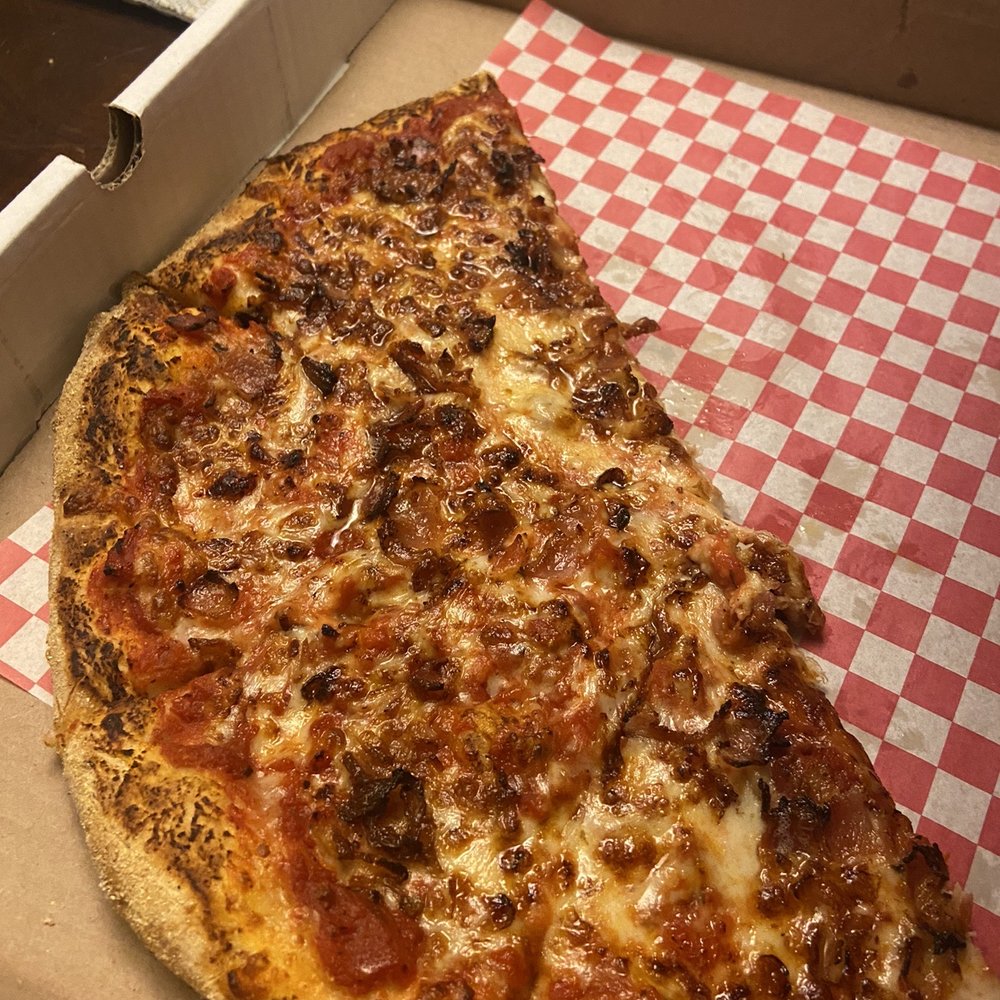 Freddy's Pasta And Pizza - Bacon hand tossed large (not as yellow as the pic looks) - Pizza Near Me - Gaithersburg, Maryland Freddy's Pasta And Pizza - Bacon hand tossed large (not as yellow as the pic looks) - Pizza Near Me - Gaithersburg, Maryland