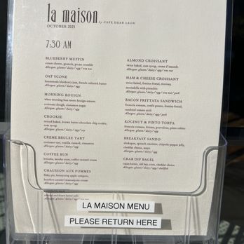La Maison by Cafe Dear Leon - Food menu - Coffee & Tea Near Me - Baltimore, Maryland La Maison by Cafe Dear Leon - Food menu - Coffee & Tea Near Me - Baltimore, Maryland