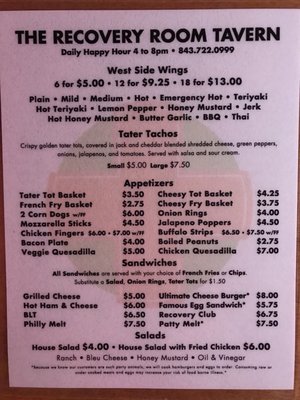 Menu photo 2 Recovery Room Tavern Charleston, SC Menu photo 2 Recovery Room Tavern Charleston, SC