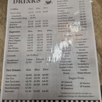 Dublin Roasters Coffee - Drinks menu, May 2026 - Coffee & Tea Near Me - Frederick, Maryland