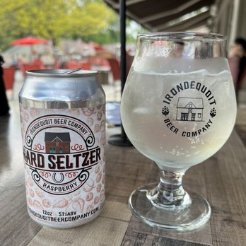 Irondequoit Beer Company - IBC - There own brewed raspberry Hard Seltzer ABV 5.1% - Breweries Near Me - Rochester, New York