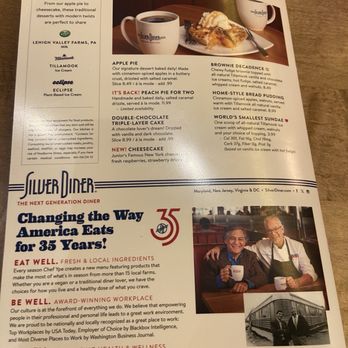 Silver Diner - Menu - Breakfast & Brunch Near Me - Nottingham, Maryland Silver Diner - Menu - Breakfast & Brunch Near Me - Nottingham, Maryland