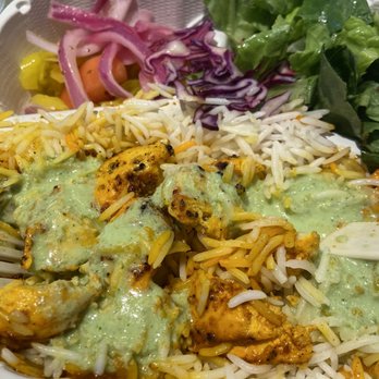 Kabob Connection - Spicy chicken, safron mix rice and super green mix. - Mediterranean Near Me - Hanover, Maryland Kabob Connection - Spicy chicken, safron mix rice and super green mix. - Mediterranean Near Me - Hanover, Maryland