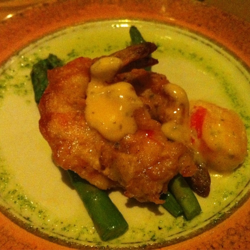 Pamplemousse Grille - Prawn Oscar, Alaskan King Crab and Asparagus - New American Near Me - Solana Beach, California