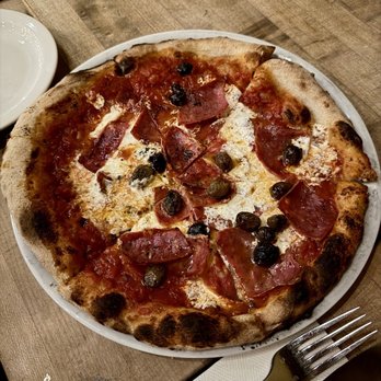Pizzeria Bianco - Sonny Boy. We forgot to ask for added mushrooms, but this pizza held its own with the salty umami of the Greek olives! - Pizza Near Me - Phoenix, Arizona