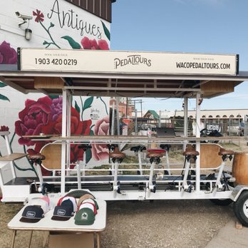 Waco Pedal Tours - Out by Salvage Finds and repping our newest favorite hat company in Waco! - Bike tours Near Me - Waco, Texas