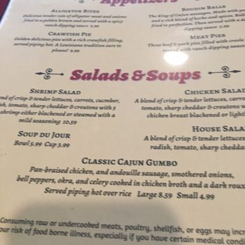 Cooyon's Restaurant - Menu - Cajun/Creole Near Me - Mountain Home, Arkansas