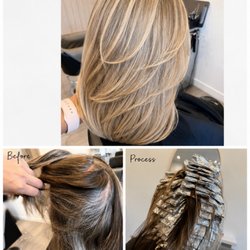 About U Salon & Spa - Seamless gray coverage with soft dimensional blonde. Natural, bright, and effortlessly beautiful.