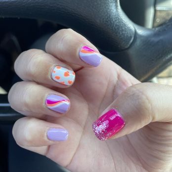 Glossy Nails & Spa - Custom design nails that matched my birthday invitations perfectly!!!!! - Nail Salons Near Me - Orange, California