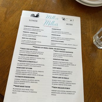 Millies Kitchen & Cocktails - Rush lunch menu: starter and a main course for $15 - Seafood Near Me - Houston, Texas Millies Kitchen & Cocktails - Rush lunch menu: starter and a main course for $15 - Seafood Near Me - Houston, Texas