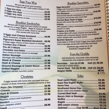 Pignone's Café - Full breakfast menu excluding specials - Breakfast & Brunch Near Me - Stoneham, Massachusetts Pignone's Café - Full breakfast menu excluding specials - Breakfast & Brunch Near Me - Stoneham, Massachusetts