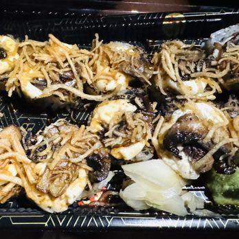Origen Signature - Magic Mushroom roll to go. Doesn't look like much but tastes great! - Peruvian Near Me - Cooper City, Florida Origen Signature - Magic Mushroom roll to go. Doesn't look like much but tastes great! - Peruvian Near Me - Cooper City, Florida