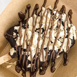 Balboa’s - The Couch Potato. Dipped vanilla ice cream bar with crunched up potato chips and Nutella drizzle