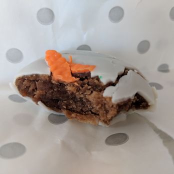 Angel Donuts & Treats - Carrot cake pop - 3.5 stars. I squished this on accident! It was quite dense - practically like raw dough. Mon breakfast 2019-02-18 - Bakeries Near Me - Austin, Texas Angel Donuts & Treats - Carrot cake pop - 3.5 stars. I squished this on accident! It was quite dense - practically like raw dough. Mon breakfast 2019-02-18 - Bakeries Near Me - Austin, Texas
